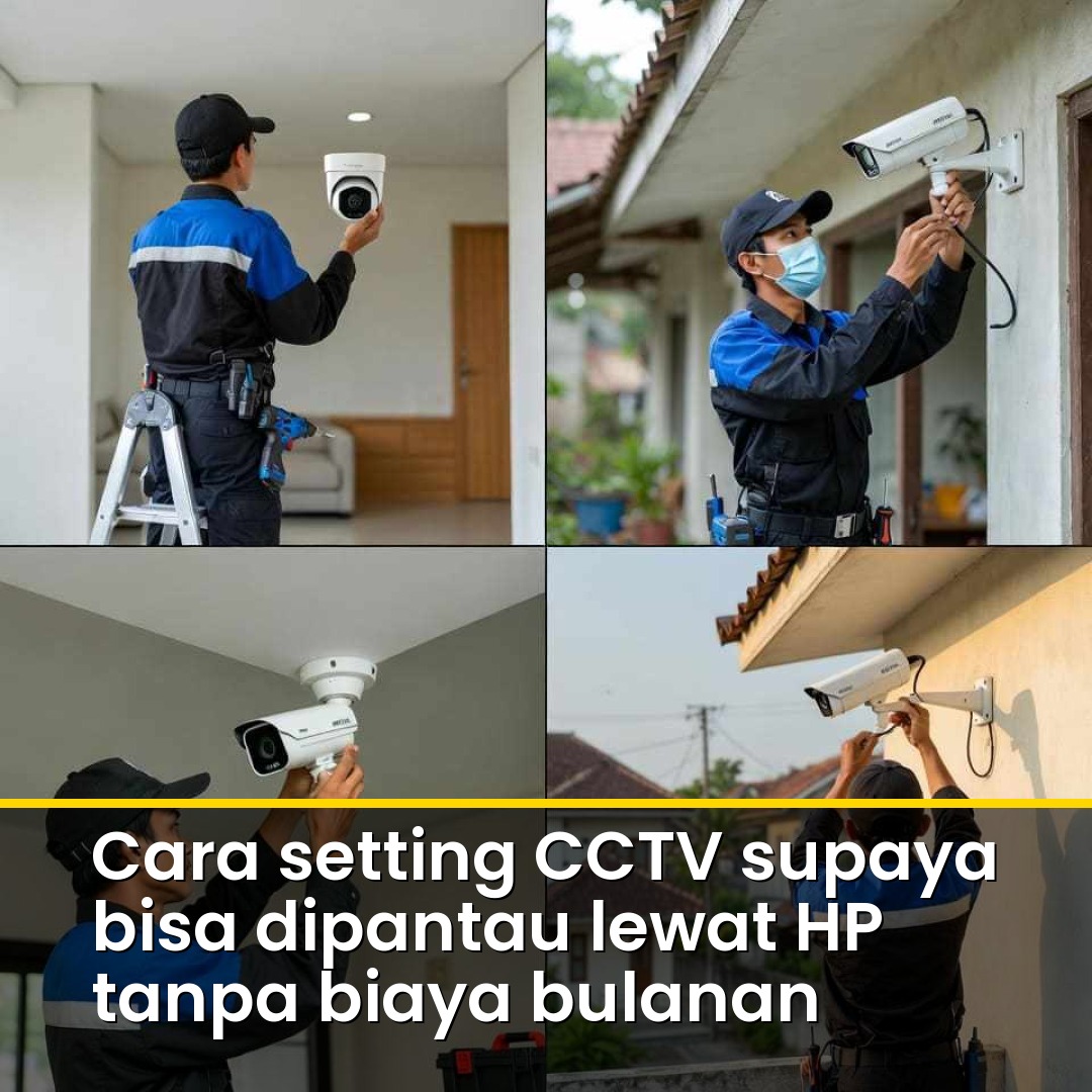 Cara setting CCTV supaya bisa dipantau lewat HP tanpa biaya bulanan